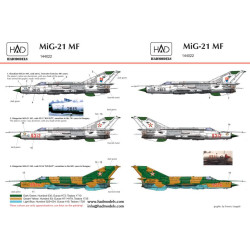 Had Models 144022 1/144 Decal For Mig-21 Mf Decal Sheet / Matrica