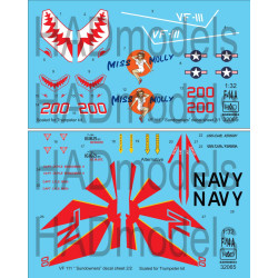Had Models 32065 1/32 Decal For F-14a Miss Molly Double Accessories Aor Aircraft