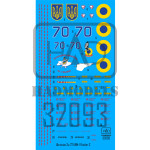 Had Models 32093 1/32 Decal For Ukrainian Su-27ubm-1 Flanker C