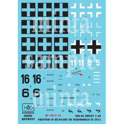 Hadmodels 48086 1/48 Decal For Messerschmitt Bf 109 G-10