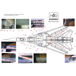 Had Models 48110 1/48 Decal For Mig-23 Hungarian Stencil