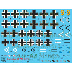 Had Models 48148 1/48 Decal For Messerschmitt Bf-109e-1/Bf-109e-3/Bf-109e-4 Kieki Grace Fortuna