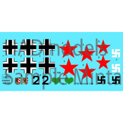 Had Models 48179 1/48 Decal For Fw 190 A-4 Black 2 Jg54 Soviet Captured Painting