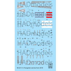 Had Models 48198 1/48 Decal For Mi-24 V In Hungarian Service With New Nato