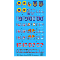 Had Models 48263 1/48 Decal Ukrainian And Russian Destroyed Su-25s War Losses
