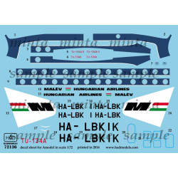 Had Models 72136 1/72 Decal For Tu-134a Malev Accessories Kit