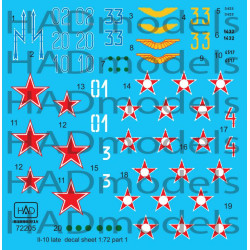 Had Models 72205 1/72 Decal For Il-10 Late Part 1 Accessories Kit