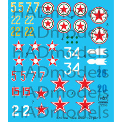 Had Models 72206 1/72 Decal For Il-10 Late Part 2 Accessories For Aircraft