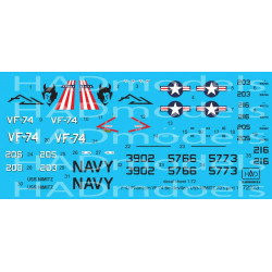 Had Models 72223 1/72 Decal For F-4j Phantom Ii Be-devilers Uss Nimitz 70s