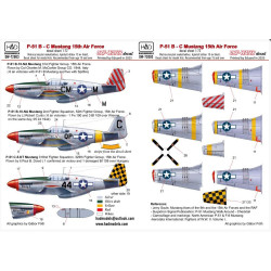 Hadmodels Dw-72003 1/72 P-51b Mustang Decal Sheet Dry-water