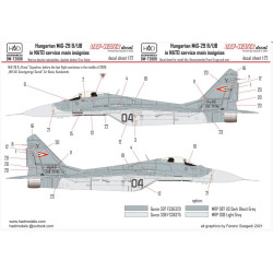 Hadmodels Dw-72008 1/72 Mig-29 Nato Dry-water Decal Sheet