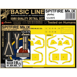 Hgw 124805 1/24 Seatbelts For Spitfire Mk Ix Basic Line And Masks For Airfix