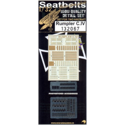 Hgw 132067 1/32 Seatbelts For Rumpler C.iv For Wingnut Wings Kits Accessories