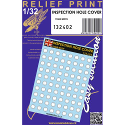 Hgw 132402 1/32 Inspection Hole Covers Simply For Tiger Moth By Icm