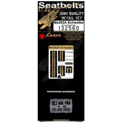 Hgw 132560 1/32 Seatbelts For Messerschmitt Me 262a Schwalbe Pre-cut Laser Orlon Revell Trumpeter