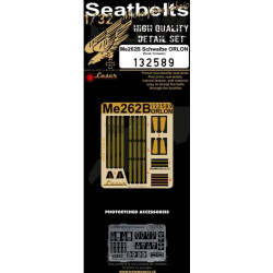 Hgw 132589 1/32 Seatbelts For Me 262b Schwalbe Orlon For Revell Or Trumpeter
