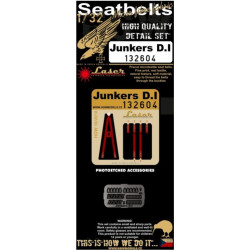 Hgw 132604 1/32 Seatbelts For Junkers D.i Wingnut Wings Accessories For Aircraft