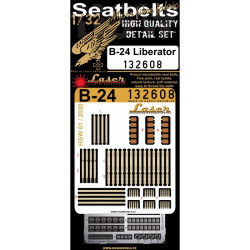 Hgw 132608 1/32 Seatbelts For B-24 Liberator Pre-cut Laser