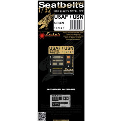 Hgw 132646 1/32 Seatbelts For Usaf / Usn Early Green Accessories For Aircraft