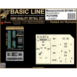 Hgw 132857 1/32 Bf109k-4 Orlon Seatbelts And Mask Textile And Photo-etched Parts