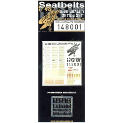 Hgw 148001 1/48 Seatbelts For Luftwaffe Fighters 2 Sets Wwii Era