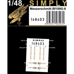 Hgw 148403 1/48 Seatbelts For Messerschmitt Bf109g-6 Accessories For Aircraft
