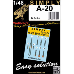 Hgw 148424 1/48 A-20 - Seatbelts Aircraft Accessories