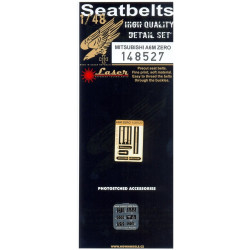 Hgw 148527 1/48 Seatbelts For Mitsubishi A6m Zero Pre-cut Laser Hasegawa Tamiya Pegasus