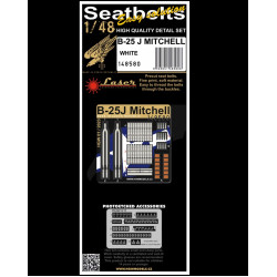 Hgw 148580 1/48 Seatbelts For B-25j Mitchell White Accessories For Aircraft