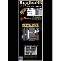 Hgw 148581 1/48 Seatbelts For B-25j Mitchell Green Accessories For Aircraft