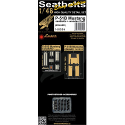 Hgw 148594 1/48 3d Decal For P-51b Mustang Seatbelts And Wooden Floor