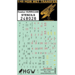 Hgw 248026 1/48 Decal Stencils For Hurricane Accessories For Aircraft