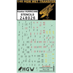 Hgw 248026 1/48 Decal Stencils For Hurricane Accessories For Aircraft