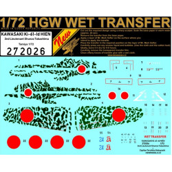 Hgw 272026 1/72 Decal For Kawasaki Ki-61-id Hien For Tamiya Wet Transfer
