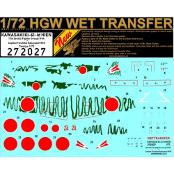 Hgw 272027 1/72 Decal For Ki-61-id Camouflage Wet Transfer Accessoreis Kit
