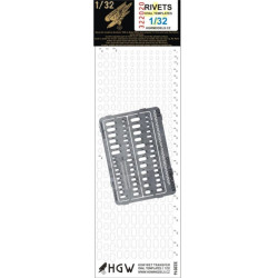 Hgw 322020 1/32 Positive Rivets Oval Templates Plus Accessories For Aircraft