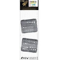 Hgw 482019 1/48 Free Lines Positive Rivets Acess Templates Accessories Kit