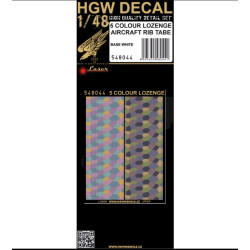 Hgw 548044 1/48 5 Colour Lozenge - Aircraft Rib Tapes Accessories Kit