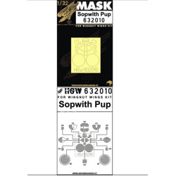 Hgw 632010 1/32 Mask For Sopwith Pup For Wingnut Wings Accessories Kit