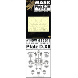 Hgw 632011 1/32 Mask For Pfalz D.xii For Wingnut Wings Accessories Kit