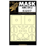 Hgw 632017 1/32 Mask For Amc Dh.2 For Wingnut Wings Accessories Kit