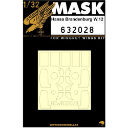 Hgw 632028 1/32 Mask For Hansa-br. W.12 For Wingnut Wings Accessories Kit