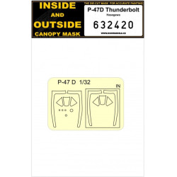 Hgw 632420 1/32 Inside And Outside Canopy Mask For P-47d Thunderbolt Hasegawa