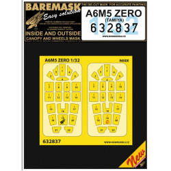 Hgw 632837 1/32 Masks For A6m5 Zero For Tamiya