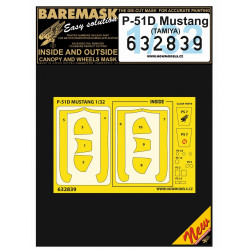 Hgw 632839 1/32 Masks For P-51d Mustang For Tamiya