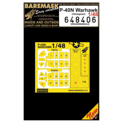 Hgw 648406 1/48 Masks For P-40n Warhawk For Hasegawa