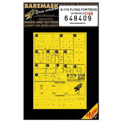 Hgw 648409 1/48 Masks For B-17f Flying Fortress For Hk Models