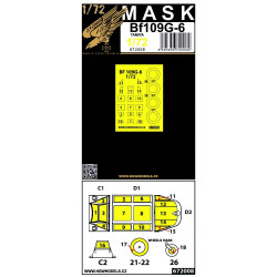 Hgw 672008 1/72 Masks For Bf109g-6 For Tamiya
