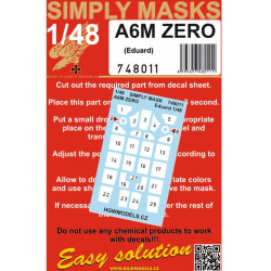 Hgw 748011 1/48 A6m Zero - Simply Masks Designed For Eduard