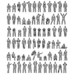 Ion Models U350-002 1/350 Us Navy Carrier Personel And Pilots 3d Printed Resin 72 Figures